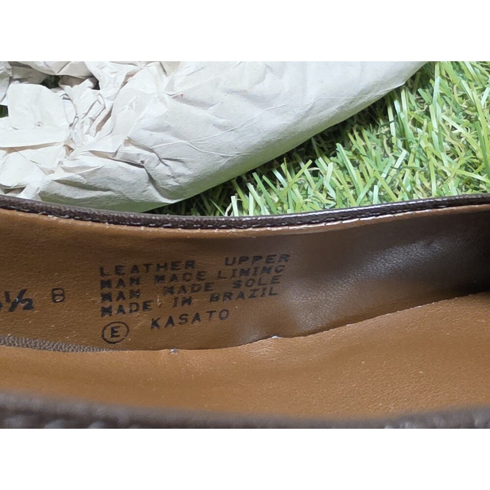 Vintage Easy Spirit ESKASATO Brown Leather Slingback Block Heel Size 6 1/2 NIB - Picture 15 of 16